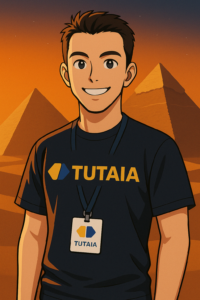 AI consultant avatar representing TUTAIA platform — expert in human-centered AI, automation, and cloud solutions.